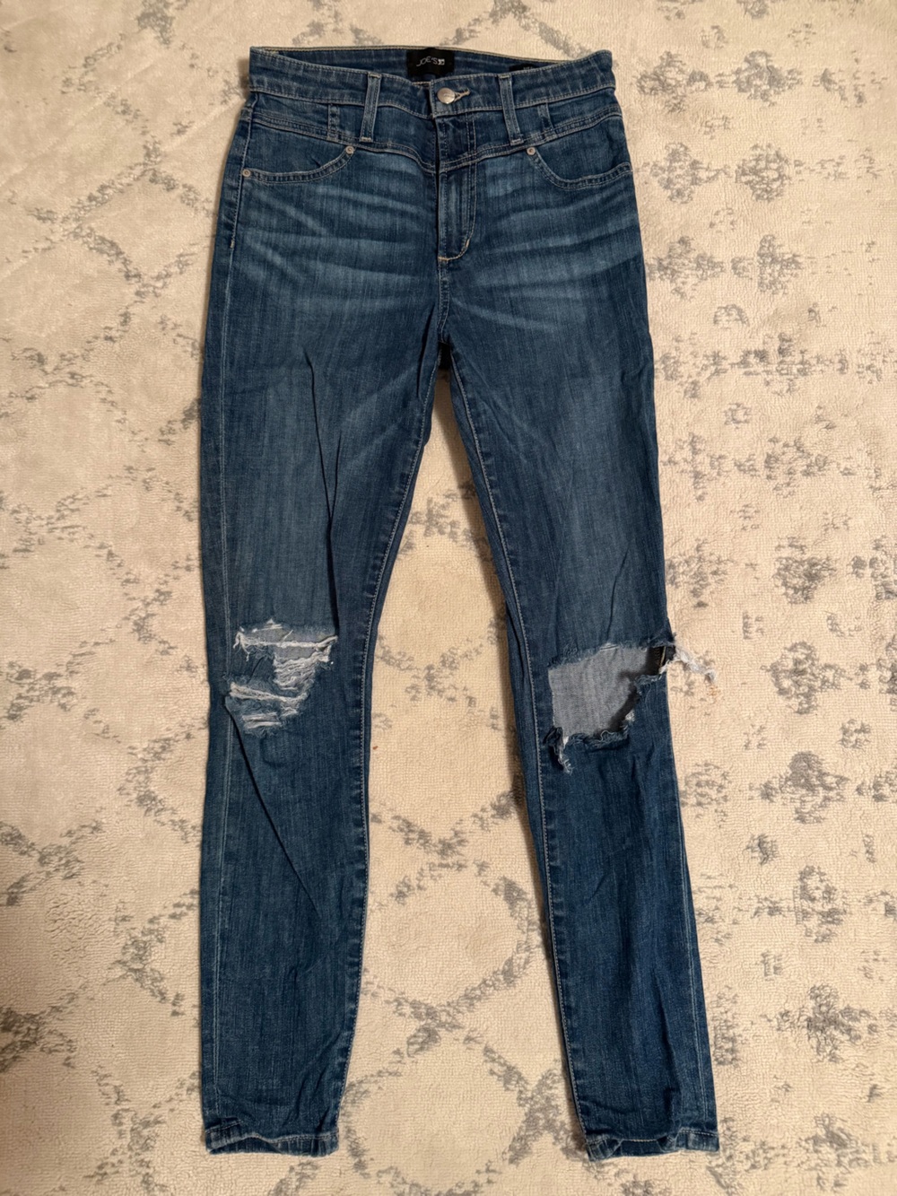 Joe's Jeans Dark Blue Ripped Skinny Jeans
